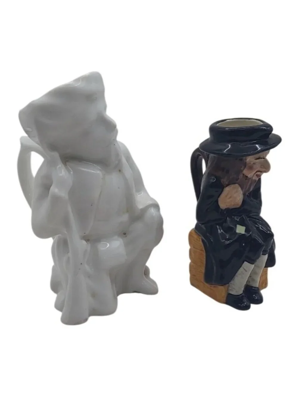 Set Of 2 Toby Jugs Fagin Charles Dickens Oliver Twist Artone England & Rifleman